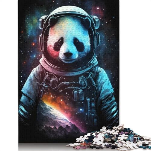 Weltraum-Astronauten-Panda-Puzzle, anspruchsvolle Familienspiele, 100% recycelter Karton, Puzzle für Erwachsene und Kinder, Geburtstagsgeschenk, 1000 Teile (75 x 50 cm) von TBDUEPS