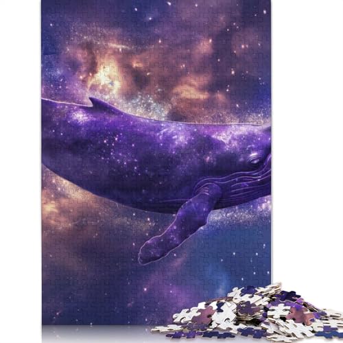Weltraumnebel-Wal, 1000-teiliges Puzzle, Familienspaß für Erwachsene und herausforderndes Spiel, Spiele zum Stressabbau und einzigartige Geschenke, 1000 Teile (38 x 26 cm) von TBDUEPS