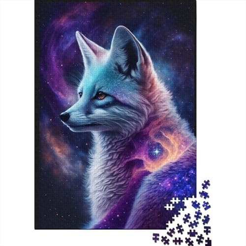 White Fox Galaxy Puzzle, DIY-Spiel, Premium-Karton-Puzzle für Damen und Herren, 300 Teile (40 x 28 cm) von TBDUEPS