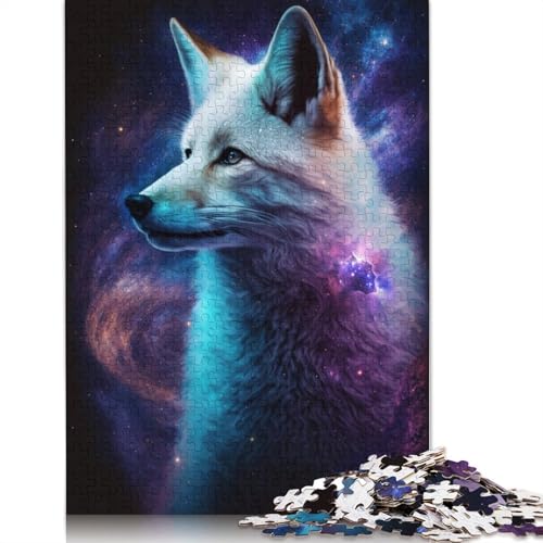 White Fox Galaxy Puzzle, Dekompressionsspielzeug, rechteckiges Papierpuzzle für Kinder und Erwachsene ab 12 Jahren, 1000 Teile (75 x 50 cm) von TBDUEPS