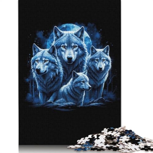Wolf Pack Puzzle 1000 Teile Schwer Puzzle Spielzeug Pädagogisches Spiel Impossible Herausforderung Spielzeug Für Erwachsene Und Kinder in Bewährter 1000pcs (75x50cm) von TBDUEPS