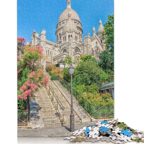 Wunderschönes Montmartre-Poster-Puzzle, 1500 Teile, Puzzle für Erwachsene, Puzzles aus Holz, nachhaltiges Puzzle für Erwachsene | Spiele 1500 Teile (85 x 57 cm) von TBDUEPS