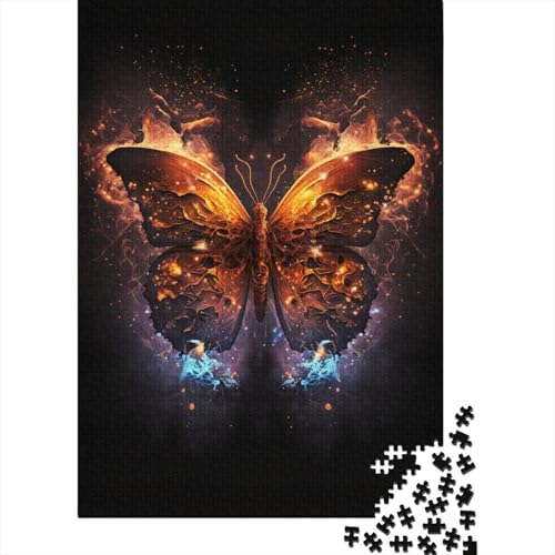 Wunderschönes Schmetterlings-Puzzle, schwierige Herausforderung, 100% recycelter Karton, Puzzle für Erwachsene, Teenager, 300 Teile (40 x 28 cm) von TBDUEPS