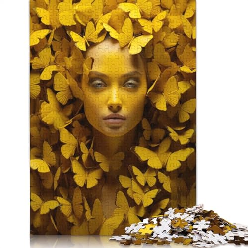 Yellow Butterflies Puzzle 1000-teilige Schwer Puzzle Spielzeug Pädagogisches Spiel Impossible Herausforderung Spielzeug Für Erwachsene Kinder 1000pcs (75x50cm) von TBDUEPS