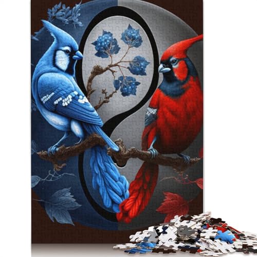 Yin Yang Art 1000-teiliges Holzpuzzle für Erwachsene, Puzzles, Lernspiel, Herausforderungsspielzeug, 1000 Stück (75 x 50 cm) von TBDUEPS