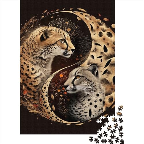 Yin Yang Art 1000-teiliges Puzzle für Erwachsene und Teenager, Teenager, Mann, Frau, Geschenk, 1000 Teile (38 x 26 cm) von TBDUEPS