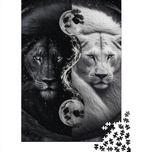 Yin Yang Art 1000-teiliges Puzzle für Teenager, Geschenke, Holzpuzzle, Puzzle für Erwachsene, Lernspiele für Zuhause, DIY-Spielzeug, 1000 Teile (38 x 26 cm) von TBDUEPS