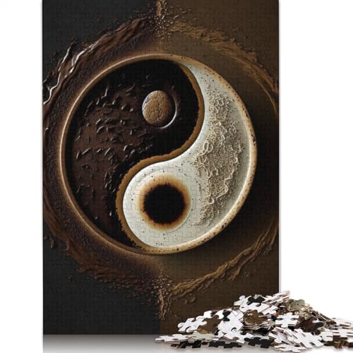 Yin Yang Art Puzzle für Erwachsene und Jugendliche, 1000 Teile, Holzpuzzle für Erwachsene, Puzzles für Jugendliche ab 12 Jahren, 1000 Teile (75 x 50 cm) von TBDUEPS