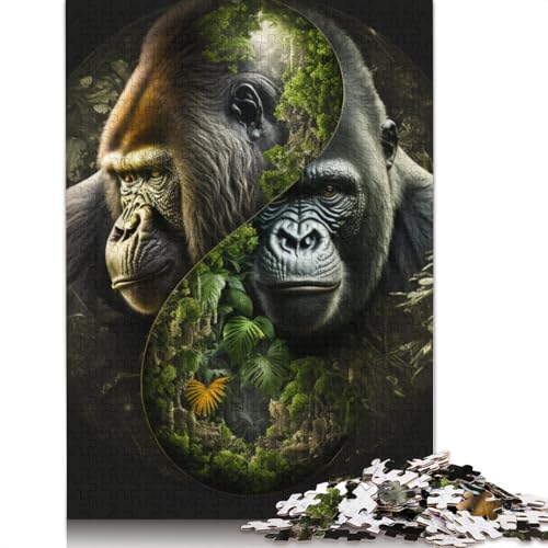 Yin Yang Art Puzzle für Erwachsene und Jugendliche, 1000 Teile, Holzpuzzles für Teenager, Geschenke, Denksportspiel, 1000 Teile (75 x 50 cm) von TBDUEPS