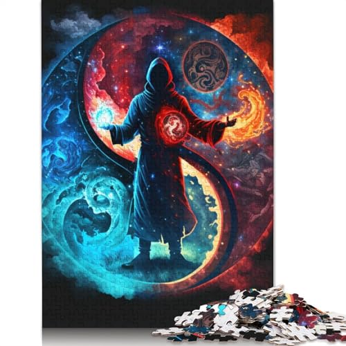 Yin Yang Art Puzzle für Erwachsene und Jugendliche, 1000 Teile, Holzpuzzles für Teenager, Geschenke, Denksportspiel, 1000 Teile (75 x 50 cm) von TBDUEPS