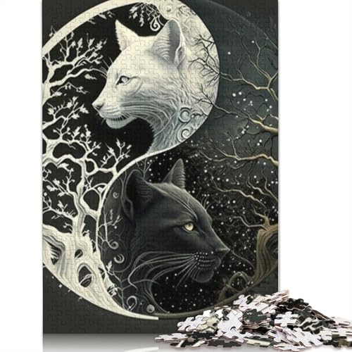Yin-Yang-Kunstpuzzle für Erwachsene, 1000 Teile, Puzzles für Erwachsene und Teenager ab 12 Jahren, 1000 Teile (75 x 50 cm) von TBDUEPS