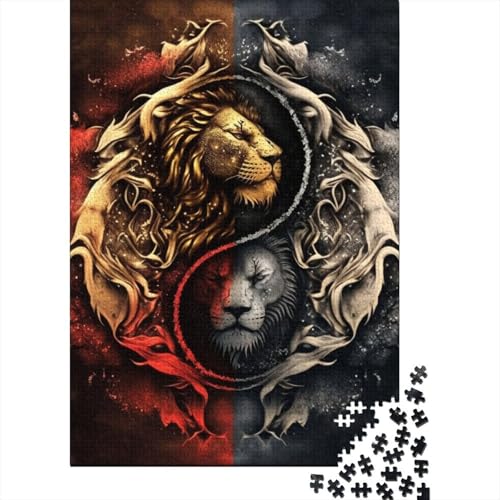Yin-Yang-Kunstpuzzle für Erwachsene, 1000-teiliges Puzzle für Teenager ab 12 Jahren, 1000 Teile (38 x 26 cm) von TBDUEPS