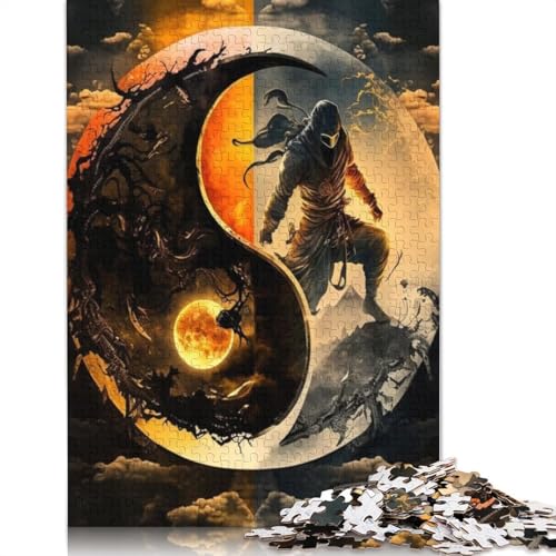 Yin-Yang-Kunstpuzzle für Erwachsene, 1000-teiliges Puzzle für Teenager ab 12 Jahren, 1000 Teile (75 x 50 cm) von TBDUEPS