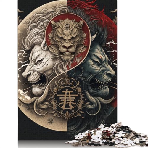 Yin-Yang-Kunstpuzzle für Erwachsene, 1000-teiliges Puzzle für Teenager ab 12 Jahren, 1000 Teile (75 x 50 cm) von TBDUEPS