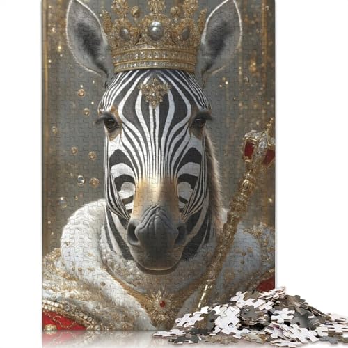 Zebra King Puzzles 1000 Teile Schwer Puzzle Spielzeug Lernspiel Impossible Herausforderungsspielzeug Für Erwachsene Und Kinder Ab 12 Jahren 1000pcs (75x50cm) von TBDUEPS