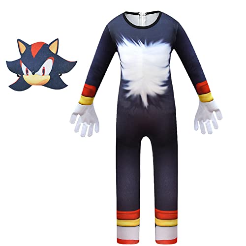 TBNRFrags Sonic The Hedgehog klassisches Cosplay-Kostüm für Kinder, Spiel, Mädchen, Overall (schwarz, 4–5 Jahre) von TBNRFrags
