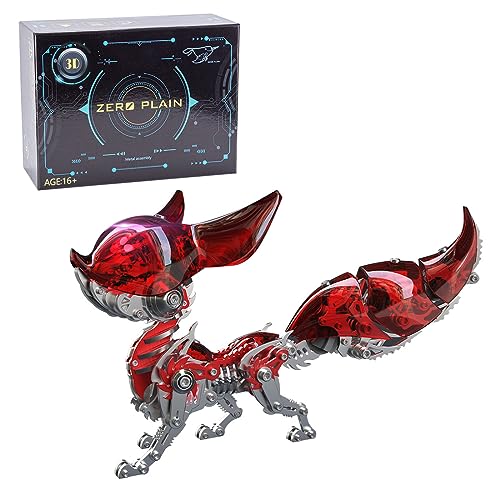 TBRICKFUNR 3D Metall Puzzle Tiere, 339 Teile DIY Metal Mechanical Linglong Fuchs Jigsaw Puzzle Model Kit, Kreatives Spielzeug Geschenk für Erwachsene von TBRICKFUNR