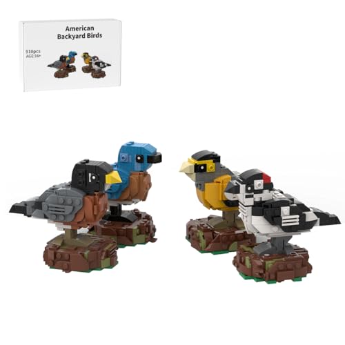 TBRICKFUNR Amerikanische Garten Vogel Bausteine Set, 910 Teile MOC Klemmbausteine Kollektion 2 Bauklötze Set, Kreative Mini Tiere Dekoration Modell, Geschenk für Erwachsene, 164643 TBRICKFUNR Amerikanische Garten Vogel Bausteine Set, 910 Teile MOC Klemmbausteine Kollektion 2 Bauklötze Set, Kreative Mini Tiere Dekoration Modell, Geschenk für Erwachsene, 164643 von TBRICKFUNR