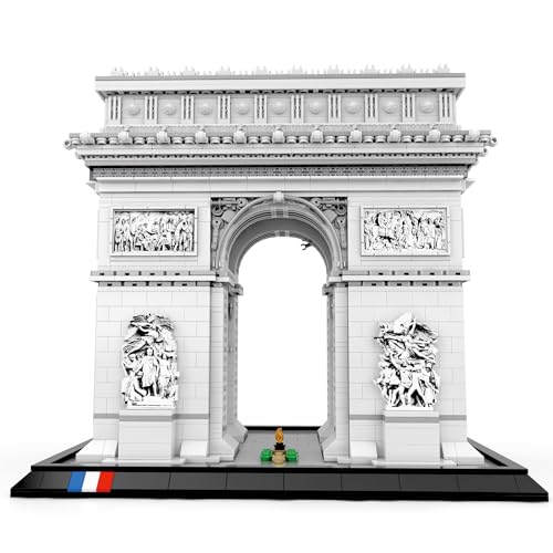 TBRICKFUNR Arc de Triomphe Klemmbausteine Haus Architecture Häuser Bausteine ModellBausatz, Architektur Gebäude House Modular Building Set, Sammlerstück oder Heimbüro Ausstellung (3395 Teile) von TBRICKFUNR