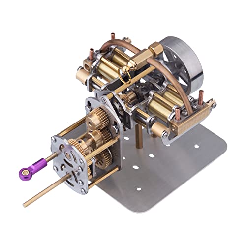 TBRICKFUNR Dampfmaschine Modellbausatz, Mini horizontal gegenüberliegend Vierzylinder-Dampfmaschine mit Getriebe für kleine Dampfmodellschiffe ohne Boiler, Physik-Experiment für Erwachsene TBRICKFUNR Dampfmaschine Modellbausatz, Mini horizontal gegenüberliegend Vierzylinder-Dampfmaschine mit Getriebe für kleine Dampfmodellschiffe ohne Boiler, Physik-Experiment für Erwachsene von TBRICKFUNR