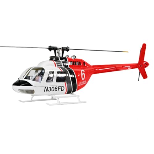 TBRICKFUNR FLYWING Bell-206-V3 470 Class 2.4G 6CH Scale RC Militär Hubschrauber Modell mit H1 Flugsteuerung und GPS-Positionierung (RNP-Version/ohne Batterie und Sender) von TBRICKFUNR