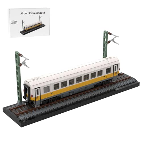TBRICKFUNR MOC-214133 Eisenbahn Zug Klemmbausteine, Flughafen Expresszug Bausteine mit Schienen, Kreative Deko & Geschenk für Erwachsene - 1933 Stück von TBRICKFUNR