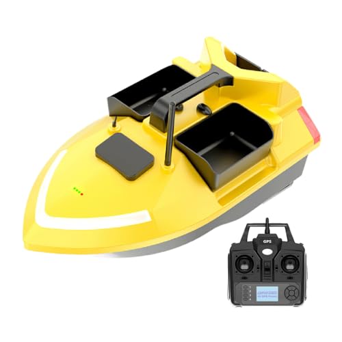 TBRICKFUNR RC Angelköderboot, V020 Smart RC Köderboote Schnellboot mit 3 Köderhoppern, 500M Fernbedienung, 40 GPS-Wegpunkte, Auto Return, helle LED Angellichter TBRICKFUNR RC Angelköderboot, V020 Smart RC Köderboote Schnellboot mit 3 Köderhoppern, 500M Fernbedienung, 40 GPS-Wegpunkte, Auto Return, helle LED Angellichter von TBRICKFUNR