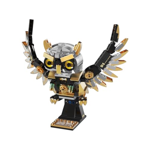TBRICKFUNR Tier Bausteine Spielzeug Set, 494 Teile Steampunk Mechanische Eule Sammlerstück Display Modell Kits, Kreatives Spielzeug Heimdeko Geschenkidee TBRICKFUNR Tier Bausteine Spielzeug Set, 494 Teile Steampunk Mechanische Eule Sammlerstück Display Modell Kits, Kreatives Spielzeug Heimdeko Geschenkidee von TBRICKFUNR