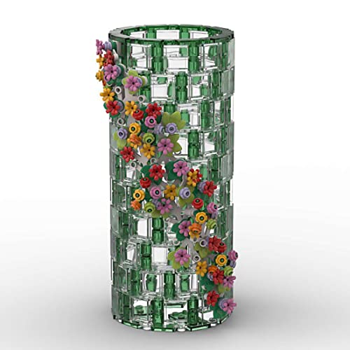 TBRICKFUNR Transparent Vase Baustein Set, 473 Stück Grün Baustein Künstlichen Pflanzen Vase Botanical Collection Home Deko für Erwachsene, Kompatibles MOC Set für Flower Bouquet 10280 TBRICKFUNR Transparent Vase Baustein Set, 473 Stück Grün Baustein Künstlichen Pflanzen Vase Botanical Collection Home Deko für Erwachsene, Kompatibles MOC Set für Flower Bouquet 10280 von TBRICKFUNR