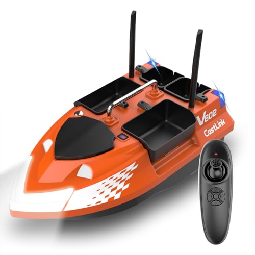 TBRICKFUNR V802 Fischköderboot, hocheffizientes RC-Boot, Schnellboot mit 4 Köderhopfen, 3 kg große Kapazität, 500 m Fernbedienung, LED-Angellichter TBRICKFUNR V802 Fischköderboot, hocheffizientes RC-Boot, Schnellboot mit 4 Köderhopfen, 3 kg große Kapazität, 500 m Fernbedienung, LED-Angellichter von TBRICKFUNR