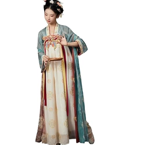 TBTROQXCT Chinesisches Hanfu-Kleid imitiert die Mode der Tang-Dynastie for Damen(3-piece set,L) von TBTROQXCT