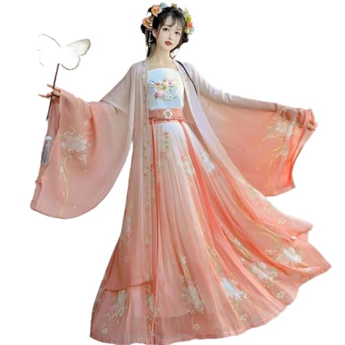 TBTROQXCT Hanfu-Kleid for Frauen, traditionelles Set aus der chinesischen Tang-Dynastie, Cosplay-Kostüm for Frauen, Sommerkleid, Kleidung(Black,S) von TBTROQXCT
