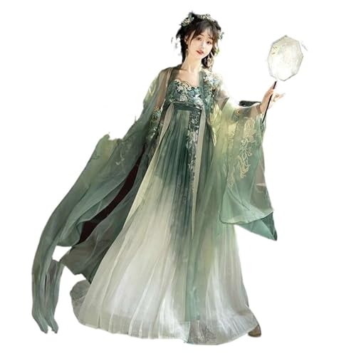 TBTROQXCT Jade Finger Twist Biyu Qingyao Hezi Rock Hanfu Damen Frühling und Sommer Big Sleeve Shirt Tang Dynastie Ancient(L) von TBTROQXCT