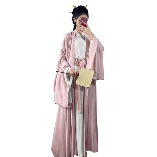 TBTROQXCT Traditionelles chinesisches Hanfu-Kostüm for Damen aus der alten Han-Dynastie mit Gürtel, Halloween-Party, langes Gewand, Outfit, Tang-Anzug(23#-pink,XS) von TBTROQXCT