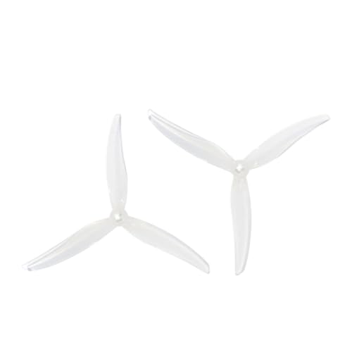 TBXwsofl 10 Paar Lot SL 5130 Propeller 5inch Kompatibel mit Drohne Multirotor Freestyle RC Quadcopter DIY -Flugzeug mit gemeinsamen Flugcontrollern kompatibel(2mm Hole Milk White) von TBXwsofl