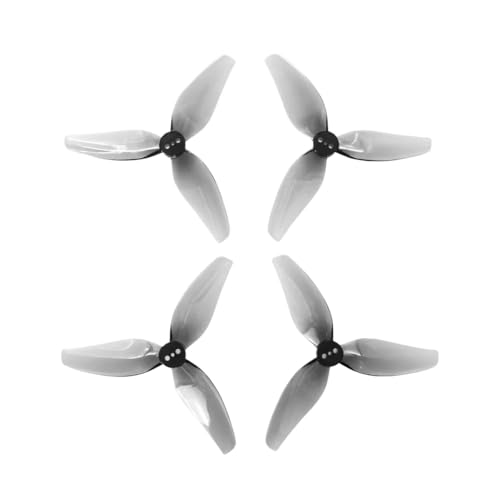 TBXwsofl 3,5x3.5x3 graues PC -Propeller 12CW 12ccw Set 1,5 mm Welle kompatibel mit -Rennsport -Drohnen Polycarbonat RC -Drohnen -Teile von TBXwsofl