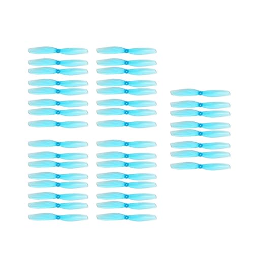 TBXwsofl 40pcs 65mm 2 Paddelpropeller Set mit 1 mm 1mm 1,5 mm Montaglöchern 20pairs kompatibel mit 0805 1105 Motoren Kompatibel mit -Rennsport -Drohnen(20PAIRS Blue 1MM) von TBXwsofl