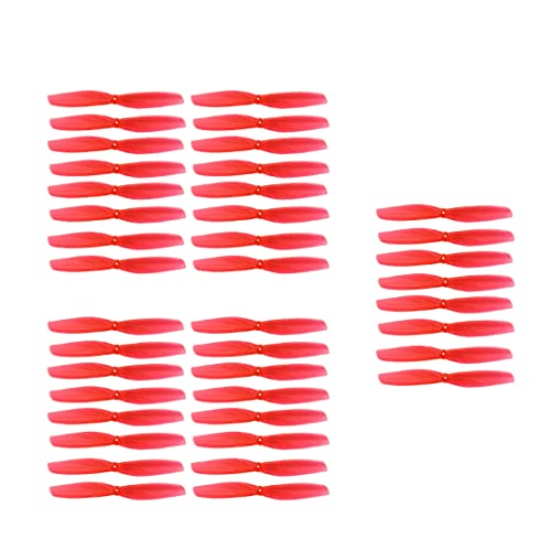 TBXwsofl 40pcs 65mm 2 Paddelpropeller Set mit 1 mm 1mm 1,5 mm Montaglöchern 20pairs kompatibel mit 0805 1105 Motoren Kompatibel mit -Rennsport -Drohnen(20PAIRS RED 1.5MM) von TBXwsofl