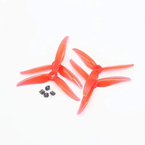TBXwsofl 4inch 4023 Tri-Propeller 1 5mm CW CCW FPV-Requisiten kompatibel mit 4 Zahnstochern-Rennspuren 3 Teile Kompatibel mit FPV-Drohnenmotoren eingestellt(2pair Red) von TBXwsofl