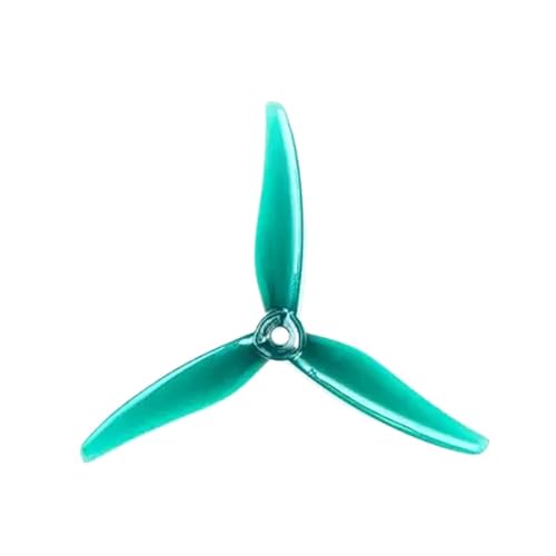 TBXwsofl 5inch 51466 V2 Tri Propeller Requisiten 3 Pack kompatibel mit -Rennspuren 6 Farboptionen Kompatibel mit bürstenlosen Motor(2pairs Jade Green) von TBXwsofl