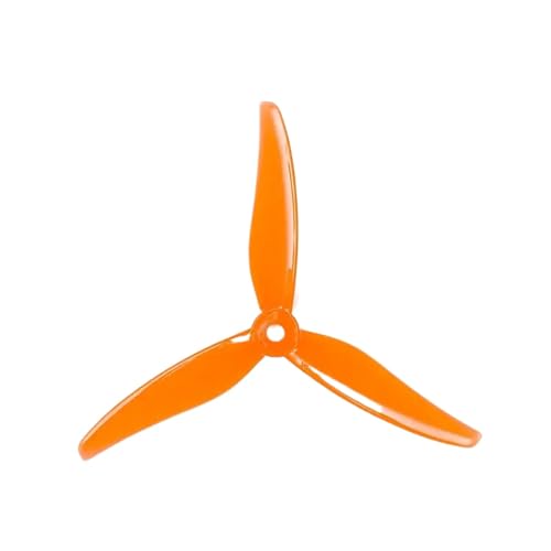 TBXwsofl 5inch 51466 V2 Tri Propeller Requisiten 3 Pack kompatibel mit -Rennspuren 6 Farboptionen Kompatibel mit bürstenlosen Motor(2pairs Tiger Orange) von TBXwsofl