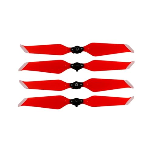 TBXwsofl 8pcs 4pcs Schnellfreisetzungsfaltung niedriger Rausch -Requisiten kompatibel mit 2 Pro 8743 Drohnenersatz Zubehör Rauschreduzierungspropeller(RED Silver 4PCS) von TBXwsofl