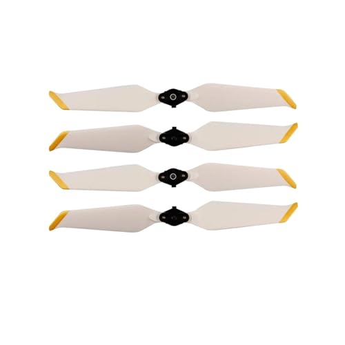 TBXwsofl 8pcs 4pcs Schnellfreisetzungsfaltung niedriger Rausch -Requisiten kompatibel mit 2 Pro 8743 Drohnenersatz Zubehör Rauschreduzierungspropeller(White Gold 4PCS) von TBXwsofl