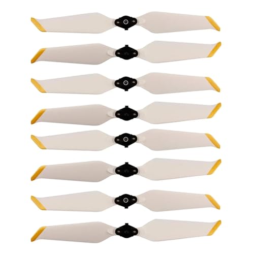 TBXwsofl 8pcs 4pcs Schnellfreisetzungsfaltung niedriger Rausch -Requisiten kompatibel mit 2 Pro 8743 Drohnenersatz Zubehör Rauschreduzierungspropeller(White Gold 8PCS) von TBXwsofl