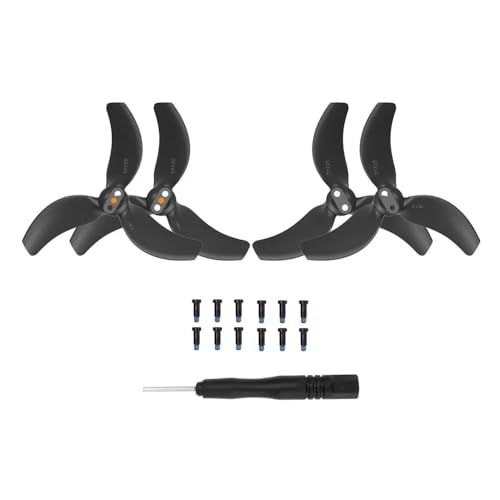 TBXwsofl Ersatzpropeller Kompatibel mit Avata 2 Drohne 3032s Wartungsteile kompatibel mit Drohnen Schwarz Orange Blaurot(Black) von TBXwsofl