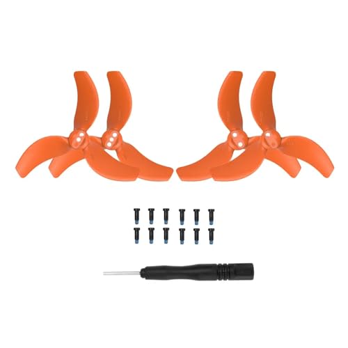 TBXwsofl Ersatzpropeller Kompatibel mit Avata 2 Drohne 3032s Wartungsteile kompatibel mit Drohnen Schwarz Orange Blaurot(Orange) von TBXwsofl