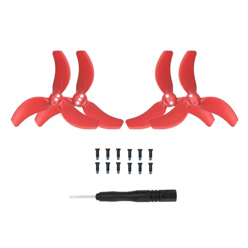 TBXwsofl Ersatzpropeller Kompatibel mit Avata 2 Drohne 3032s Wartungsteile kompatibel mit Drohnen Schwarz Orange Blaurot(Red) von TBXwsofl