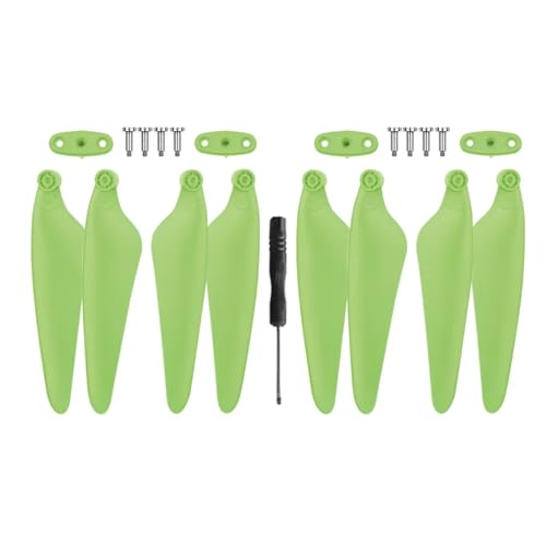TBXwsofl RC Quadcopter Drohnen Reparaturteile Clip -Klemme kompatibel mit H117S Pro Wings Zubehör Ersatz -Ersatzkomponenten(Green Props 8PCS) von TBXwsofl