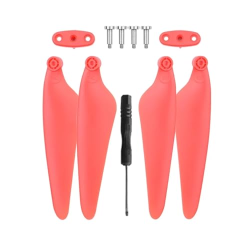 TBXwsofl RC Quadcopter Drohnen Reparaturteile Clip -Klemme kompatibel mit H117S Pro Wings Zubehör Ersatz -Ersatzkomponenten(RED Props 4PCS) von TBXwsofl