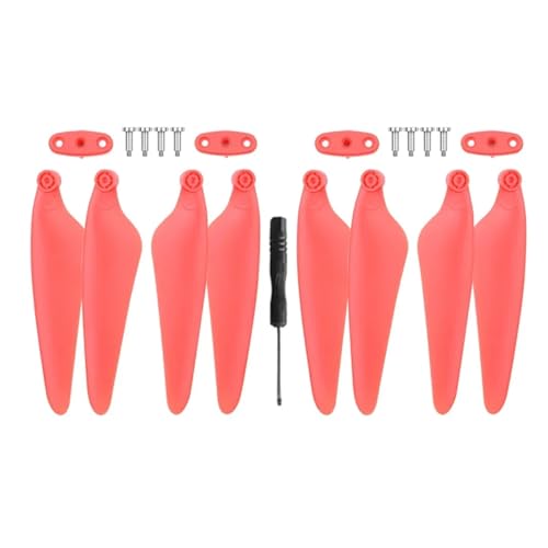 TBXwsofl RC Quadcopter Drohnen Reparaturteile Clip -Klemme kompatibel mit H117S Pro Wings Zubehör Ersatz -Ersatzkomponenten(RED Props 8PCS) von TBXwsofl